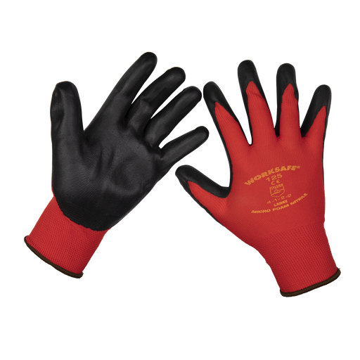 Sealey - 9125L/12 Flexi Grip Nitrile Palm Gloves (Large) - Pack of 12 Pairs Safety Products Sealey - Sparks Warehouse
