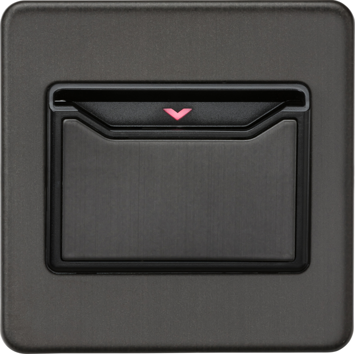 Knightsbridge SFCARDSB 32A 1G Key Card Switch - smoked bronze Knightsbridge Screwless Flat Plate Smoked Bronze Sparks Warehouse - Sparks Warehouse