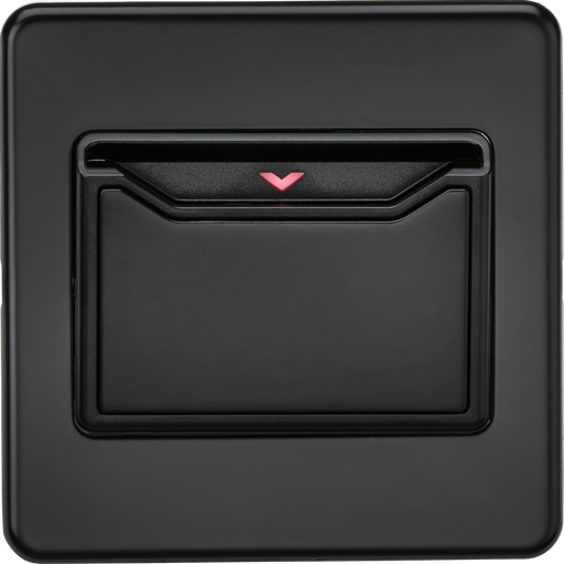 Knightsbridge SFCARDMB 32A 1G Key Card Switch - matt black Knightsbridge Screwless Flat Plate Matt Black Sparks Warehouse - Sparks Warehouse