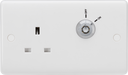 Knightsbridge CU9LOCK Curved Edge 13A 1G DP Lockable socket  Sparks Warehouse - Sparks Warehouse