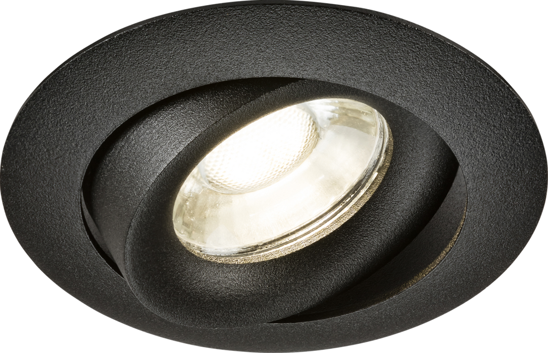 Knightsbridge ODA1TRB Odina Single Tilt Round Downlight Black ML Knightsbridge - Sparks Warehouse