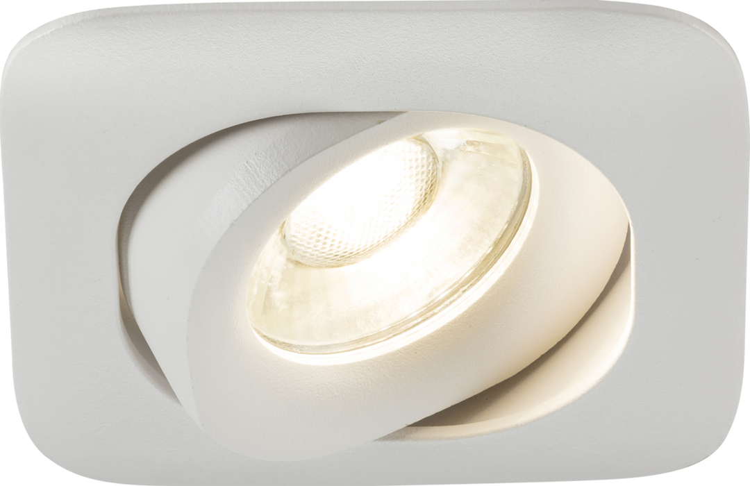 Knightsbridge ODA1TSW Odina Single Tilt Square Downlight White ML Knightsbridge - Sparks Warehouse