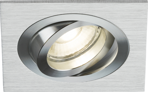 Knightsbridge AMA1TSBC Ambar Single Tilt Square Downlight Brushed Chrome ML Knightsbridge - Sparks Warehouse