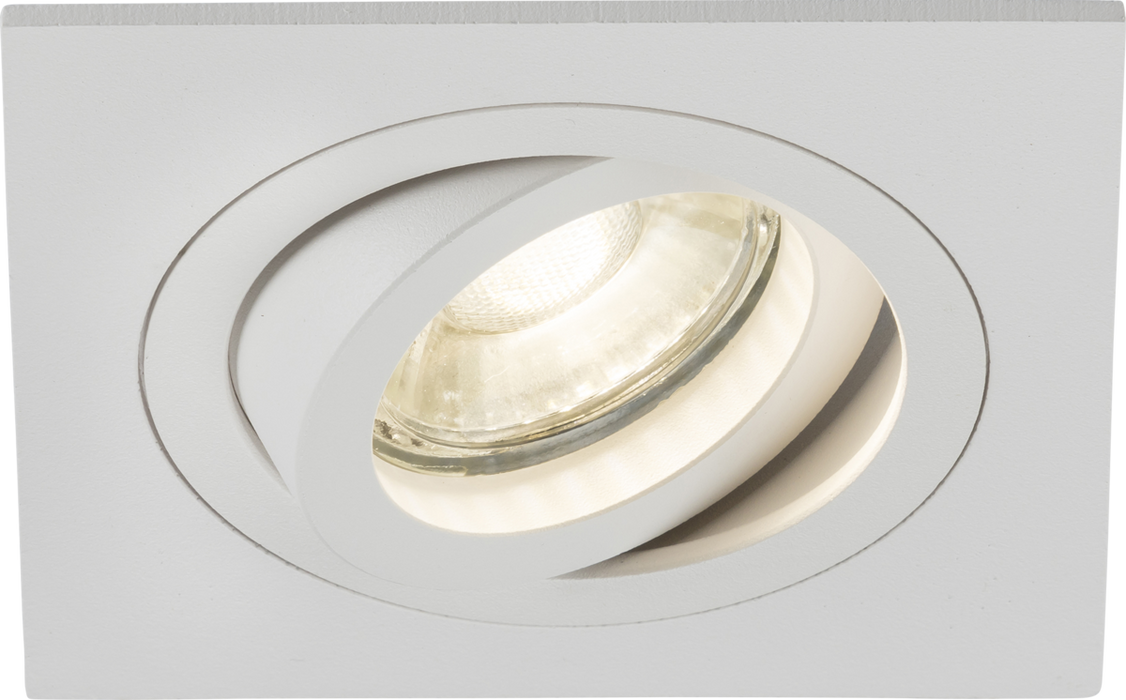 Knightsbridge AMA1TSW Ambar Single Tilt Square Downlight White ML Knightsbridge - Sparks Warehouse