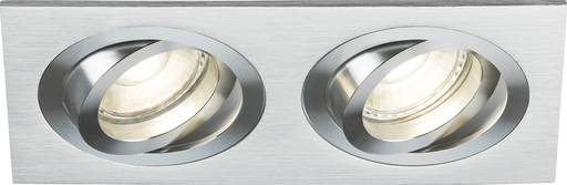 Knightsbridge AMA2TSBC Ambar Twin Tilt Square Downlight Brushed Chrome ML Knightsbridge - Sparks Warehouse