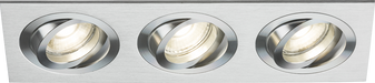 Knightsbridge AMA3TSBC Ambar Tri Tilt Square Downlight Brushed Chrome ML Knightsbridge - Sparks Warehouse