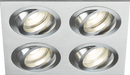 Knightsbridge AMA4TSBC Ambar Quad Tilt Square Downlight Brushed Chrome ML Knightsbridge - Sparks Warehouse