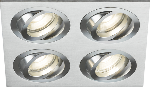 Knightsbridge AMA4TSBC Ambar Quad Tilt Square Downlight Brushed Chrome ML Knightsbridge - Sparks Warehouse