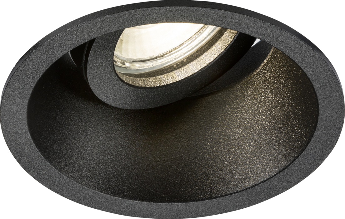 Knightsbridge DIB1TRB Dipa Single Tilt Round Anti-Glare Downlight Black ML Knightsbridge - Sparks Warehouse