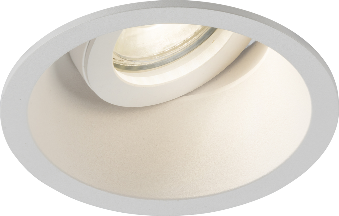 Knightsbridge DIB1TRW Dipa Single Tilt Round Anti-Glare Downlight White ML Knightsbridge - Sparks Warehouse