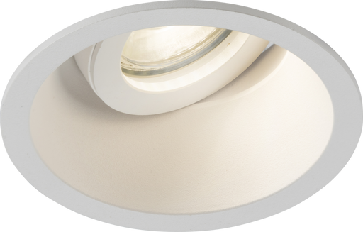 Knightsbridge DIB1TRW Dipa Single Tilt Round Anti-Glare Downlight White ML Knightsbridge - Sparks Warehouse