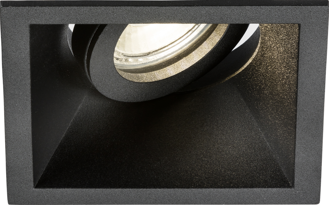 Knightsbridge DIB1TSB Dipa Single Tilt Square Anti-Glare Downlight Black ML Knightsbridge - Sparks Warehouse