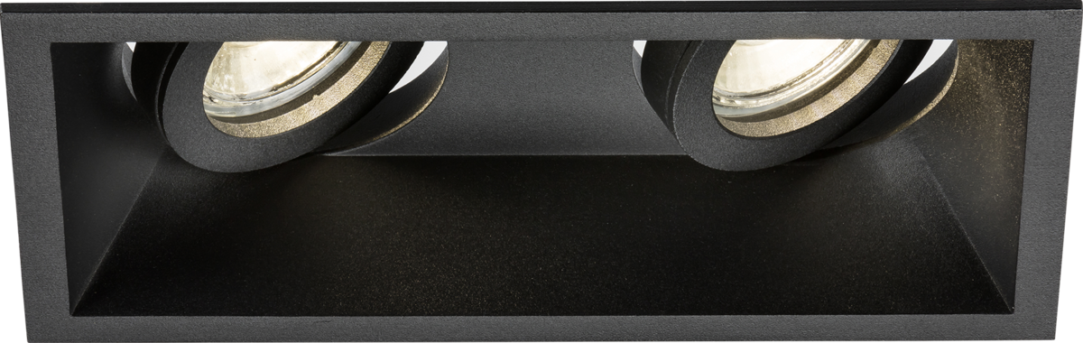 Knightsbridge DIC2TSB Dipa Twin Tilt Square Anti-Glare Downlight Black ML Knightsbridge - Sparks Warehouse