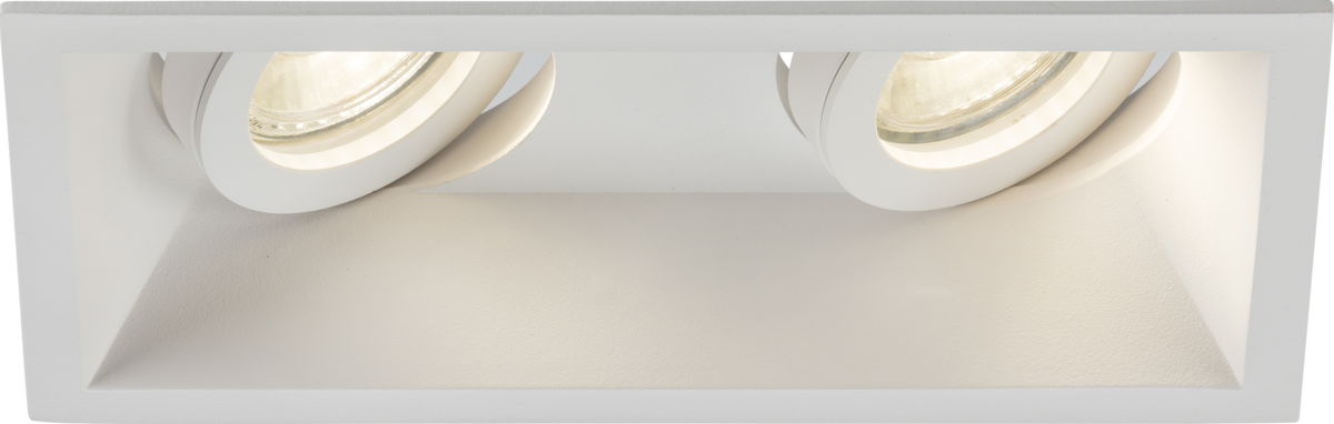 Knightsbridge DIC2TSW Dipa Twin Tilt Square Anti-Glare Downlight White ML Knightsbridge - Sparks Warehouse