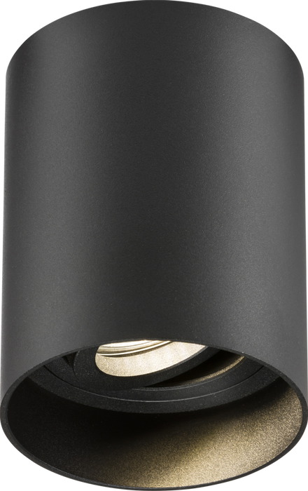 Knightsbridge ORA1TRB Oran Surface Tilt Round Downlight Black ML Knightsbridge - Sparks Warehouse