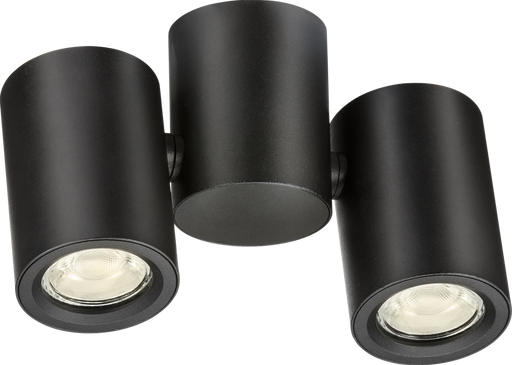 Knightsbridge DEA2TRB Dee Twin Surface Adjustable Round Spotlight Black ML Knightsbridge - Sparks Warehouse