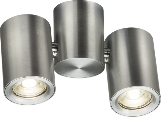 Knightsbridge DEA2TRBC Dee Twin Surface Adjustable Round Spotlight Brushed Chrome ML Knightsbridge - Sparks Warehouse