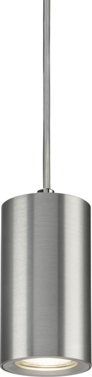 Knightsbridge DAA1FRBC Dasan Single Short Fixed Round Pendant Brushed Chrome ML Knightsbridge - Sparks Warehouse