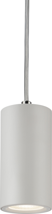Knightsbridge DAA1FRW Dasan Single Short Fixed Round Pendant White ML Knightsbridge - Sparks Warehouse