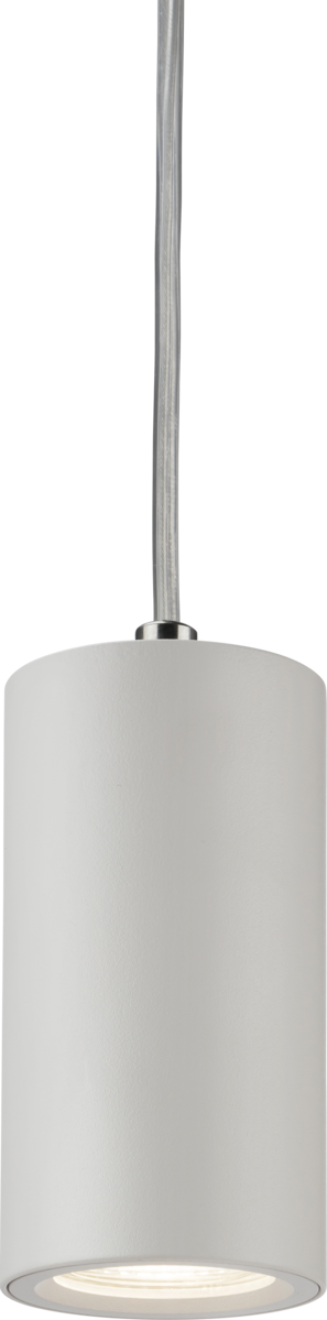 Knightsbridge DAA1FRW Dasan Single Short Fixed Round Pendant White ML Knightsbridge - Sparks Warehouse