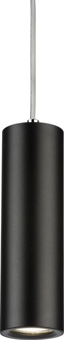 Knightsbridge DAB1FRB Dasan Single Long Fixed Round Pendant Black ML Knightsbridge - Sparks Warehouse