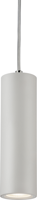 Knightsbridge DAB1FRW Dasan Single Long Fixed Round Pendant White ML Knightsbridge - Sparks Warehouse