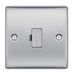 BG Nexus NBS54 Brushed Steel 13A Fused Connection Unit Unswitched - BG - sparks-warehouse