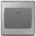 BG FBSKYCSG Screwless Flat Plate Brushed Steel 16A Hotel Key Card Switch - Grey Insert - BG - sparks-warehouse