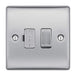 BG Nexus NBS50 Brushed Steel 13A Fused Connection Unit Switched - BG - sparks-warehouse