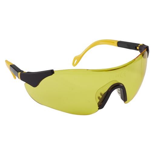 Sealey 9212 - Sports Style High-Vison Safety Glasses with Adjustable Arms Safety Products Sealey - Sparks Warehouse