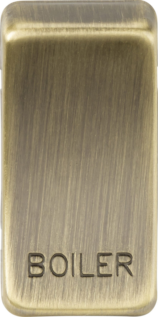 Knightsbridge GDBOILAB Switch cover "marked BOILER" - antique brass ML Knightsbridge - Sparks Warehouse