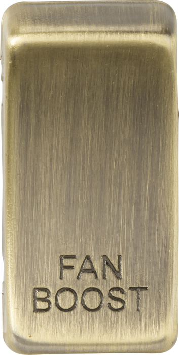 Knightsbridge GDBOOSTAB Switch cover "marked FAN BOOST" - antique brass ML Knightsbridge - Sparks Warehouse