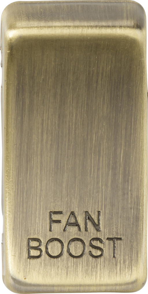 Knightsbridge GDBOOSTAB Switch cover "marked FAN BOOST" - antique brass ML Knightsbridge - Sparks Warehouse