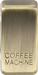 Knightsbridge GDCOFFAB Switch cover "marked COFFEE MACHINE" - antique brass ML Knightsbridge - Sparks Warehouse