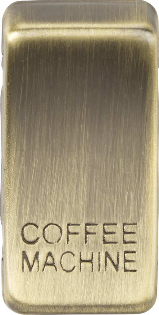 Knightsbridge GDCOFFAB Switch cover "marked COFFEE MACHINE" - antique brass ML Knightsbridge - Sparks Warehouse