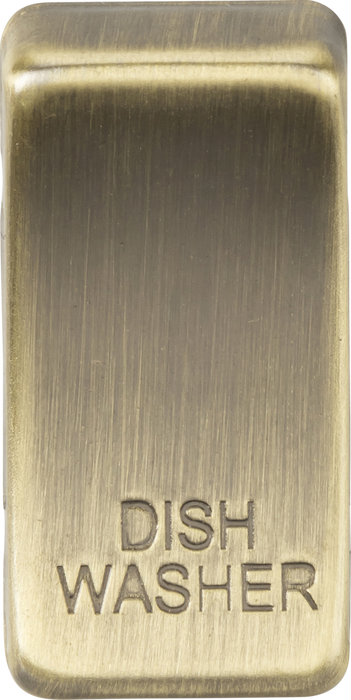 Knightsbridge GDDISHAB Switch cover "marked DISHWASHER" - antique brass ML Knightsbridge - Sparks Warehouse