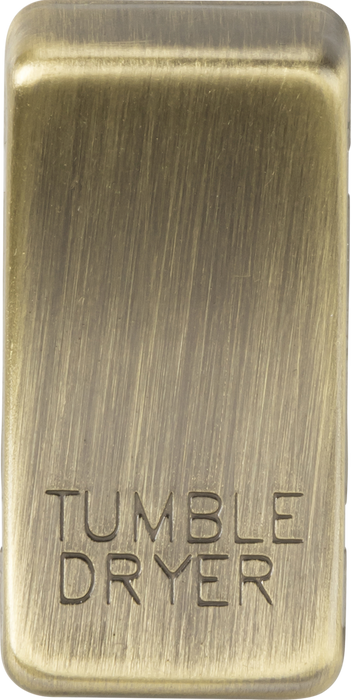 Knightsbridge GDDRYAB Switch cover "marked TUMBLE DRYER" - antique brass ML Knightsbridge - Sparks Warehouse