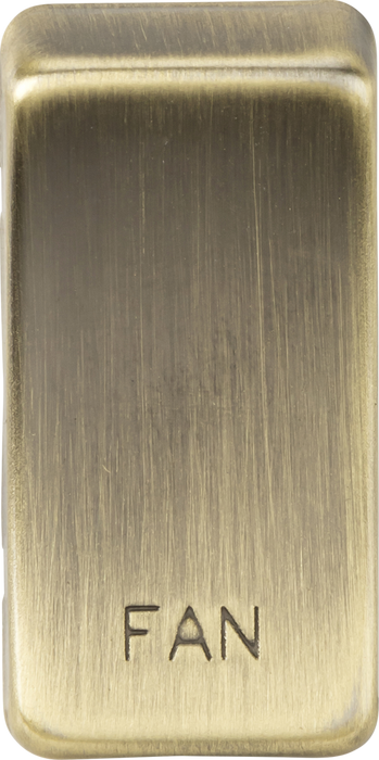 Knightsbridge GDFANAB Switch cover "marked FAN" - antique brass ML Knightsbridge - Sparks Warehouse