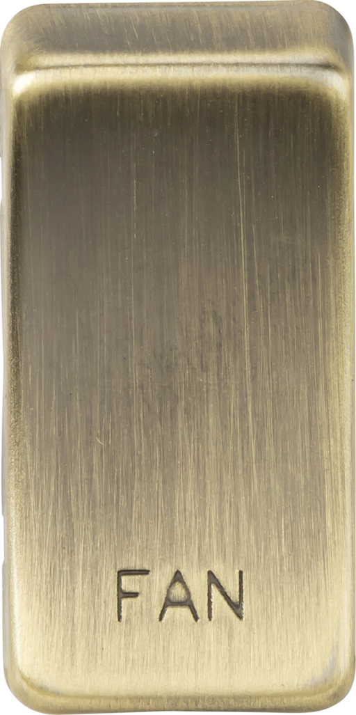 Knightsbridge GDFANAB Switch cover "marked FAN" - antique brass ML Knightsbridge - Sparks Warehouse