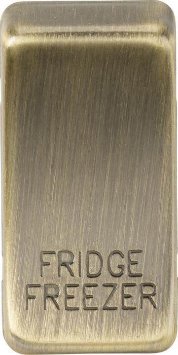 Knightsbridge GDFRIDAB Switch cover "marked FRIDGE FREEZER" - antique brass ML Knightsbridge - Sparks Warehouse