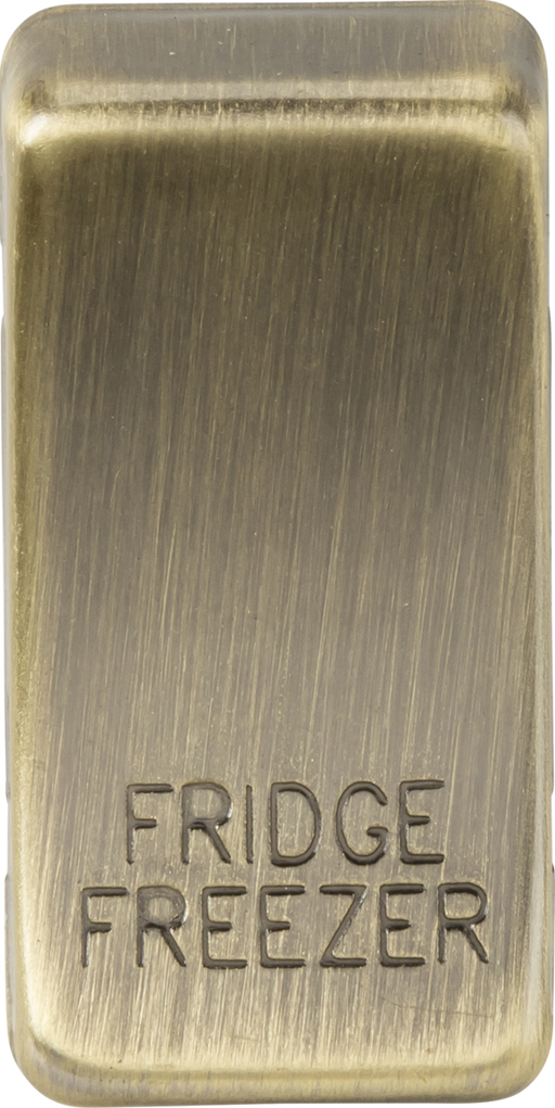 Knightsbridge GDFRIDAB Switch cover "marked FRIDGE FREEZER" - antique brass ML Knightsbridge - Sparks Warehouse