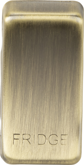 Knightsbridge GDFRIDGEAB Switch cover "marked FRIDGE" - antique brass ML Knightsbridge - Sparks Warehouse