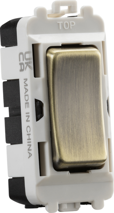 Knightsbridge GDM004AB 20AX 2 way SP module (centre off) - antique brass ML Knightsbridge - Sparks Warehouse