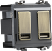 Knightsbridge GDM016AB Dual USB charger module (2 x grid positions) 5V 2.4A (shared) - Antique Brass ML Knightsbridge - Sparks Warehouse
