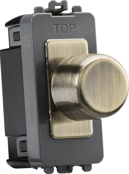 Knightsbridge GDM022AB 6A 1G 2-way Dummy Dimmer Module - antique brass Knightsbridge - Sparks Warehouse