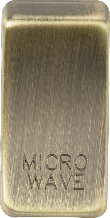 Knightsbridge GDMICROAB Switch cover "marked MICROWAVE" - antique brass ML Knightsbridge - Sparks Warehouse
