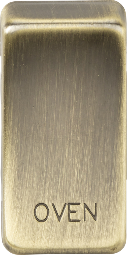 Knightsbridge GDOVENAB Switch cover "marked OVEN" - antique brass ML Knightsbridge - Sparks Warehouse