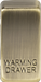 Knightsbridge GDWARMAB Switch cover "marked WARMING DRAWER" - antique brass ML Knightsbridge - Sparks Warehouse