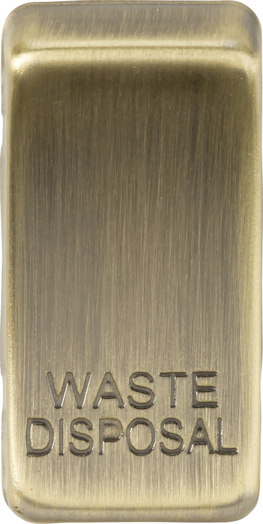 Knightsbridge GDWASTEAB Switch cover "marked WASTE DISPOSAL" - antique brass ML Knightsbridge - Sparks Warehouse