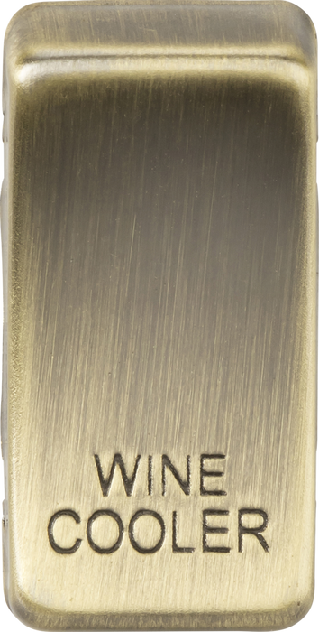 Knightsbridge GDWINEAB Switch cover "marked WINE COOLER" - antique brass ML Knightsbridge - Sparks Warehouse
